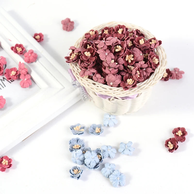 10/20Pcs Artificial Flower Silk Rose Mini Flowers For Wedding Decorations DIY Wreath Headdress Accessories Clip Art Fake Flower
