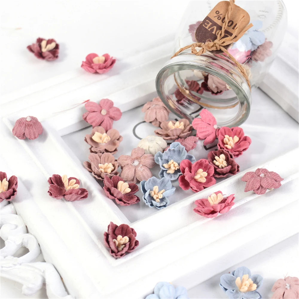 10/20Pcs Artificial Flower Silk Rose Mini Flowers For Wedding Decorations DIY Wreath Headdress Accessories Clip Art Fake Flower