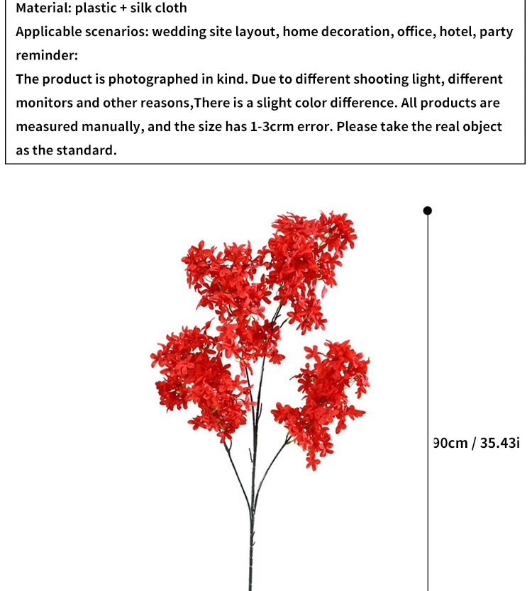 Artificial Lilac Flower Arrangement Fake Plant Wedding Road Lead Flower DIY Home Hotel Christmas Party Decorations