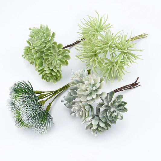 6 Pieces Artificial Plants Cheap Plastic Flower for Party Christmas Home Decoration Accessories Scrapbooking Diy Gifts Candy Box
