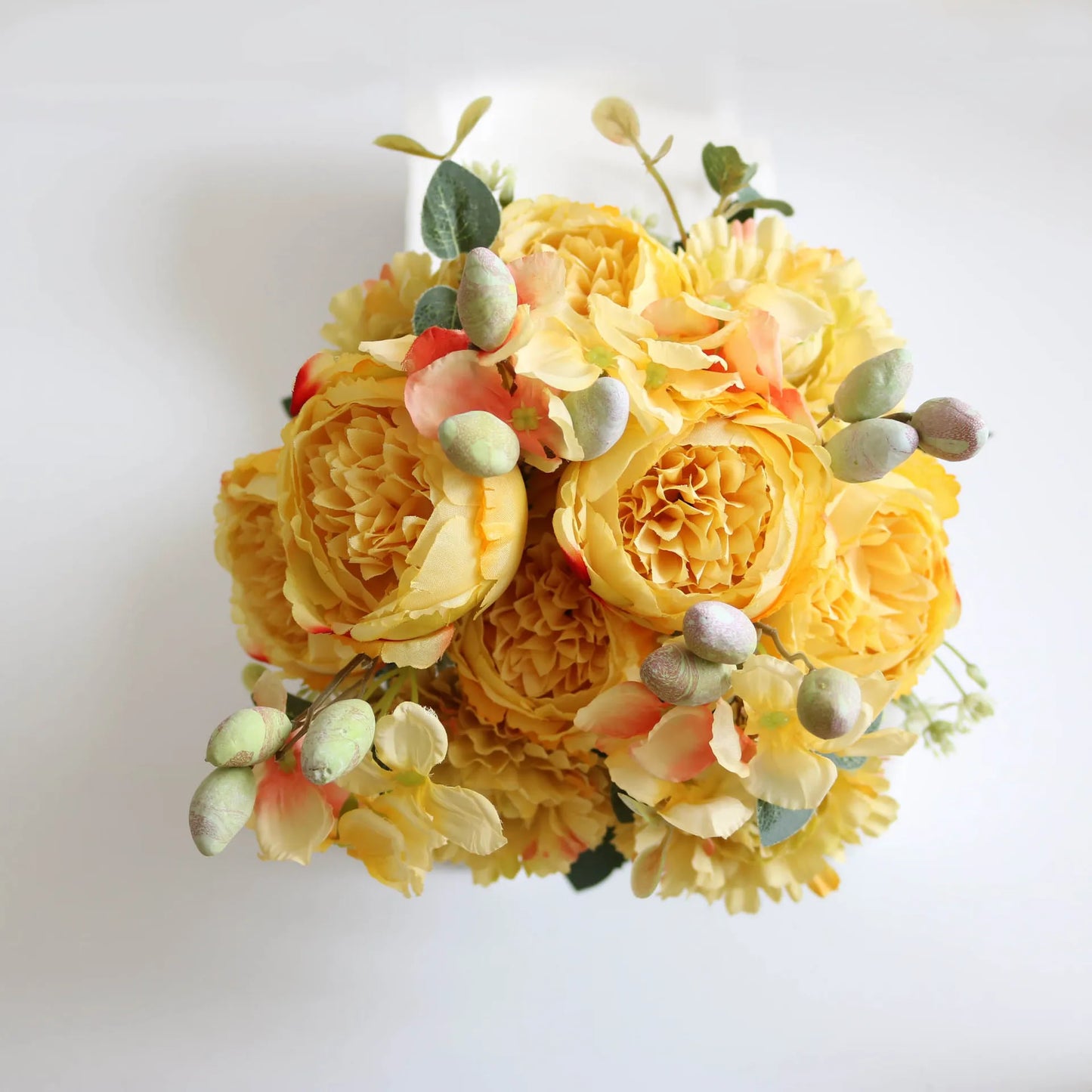 30cm Rose Pink Silk Peony Artificial Flowers Bouquet 5 Big Head an Bud Cheap Fake Flowers for Home Wedding Decoration indoo