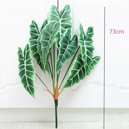 Artificial Green Fake Tree 73cm 9Fork  Indoor Tropical Plants Plastic Palm Tree Potted Living Room New Year Product Home Decor