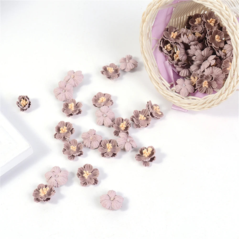 10/20Pcs Artificial Flower Silk Rose Mini Flowers For Wedding Decorations DIY Wreath Headdress Accessories Clip Art Fake Flower