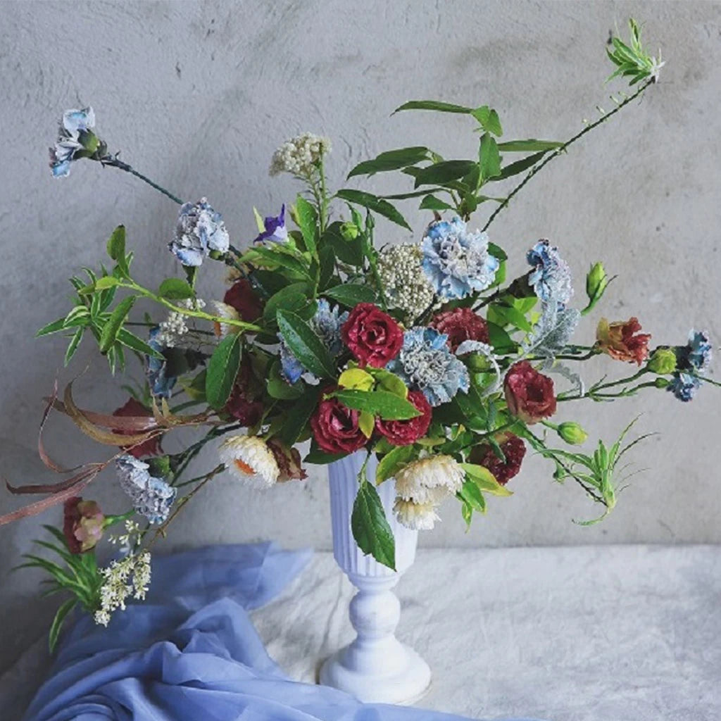 Decorative Flower Vase Metal Bowl Urn Plant Pot Dried Flower Filler Table Decors for Home Living Room Centerpieces Decor