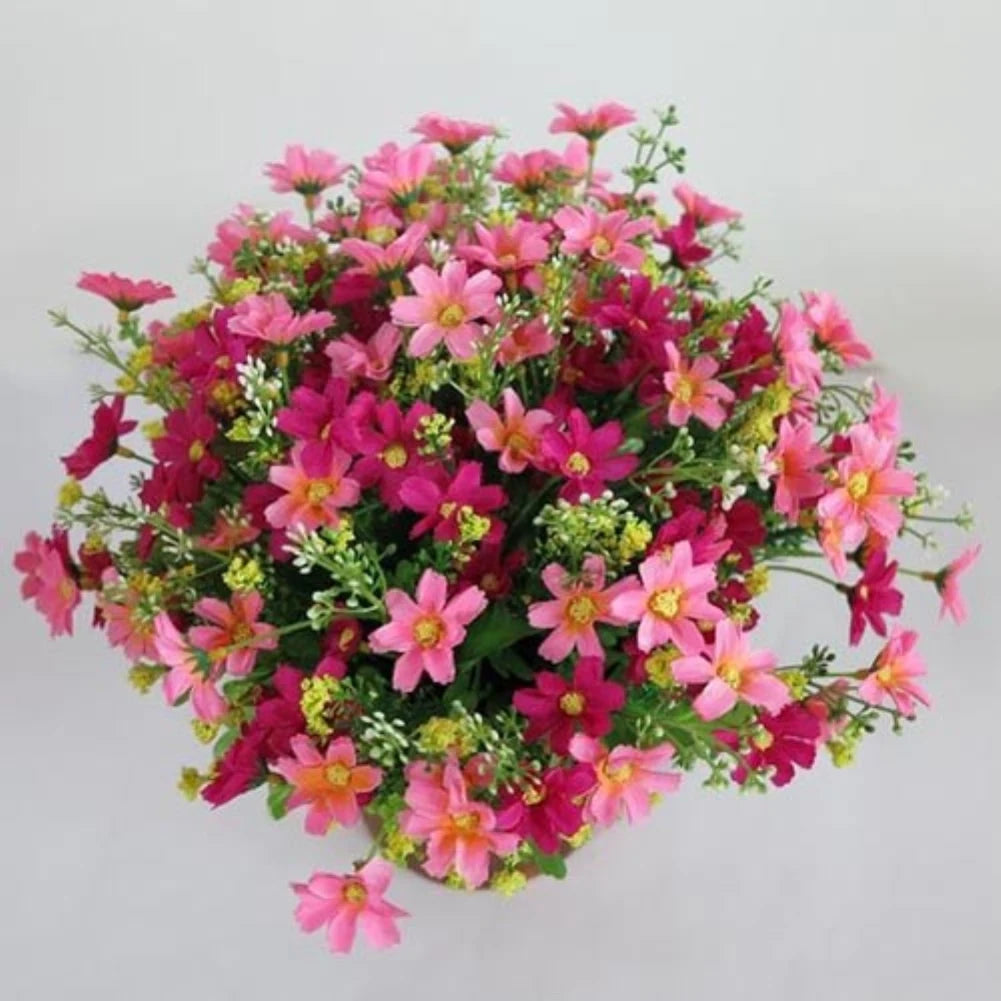 Good looking 1 Bouquet 28 Heads Artificial Fake Cute Daisys Flower Home Wedding Garden Decor Flower decorative not pot