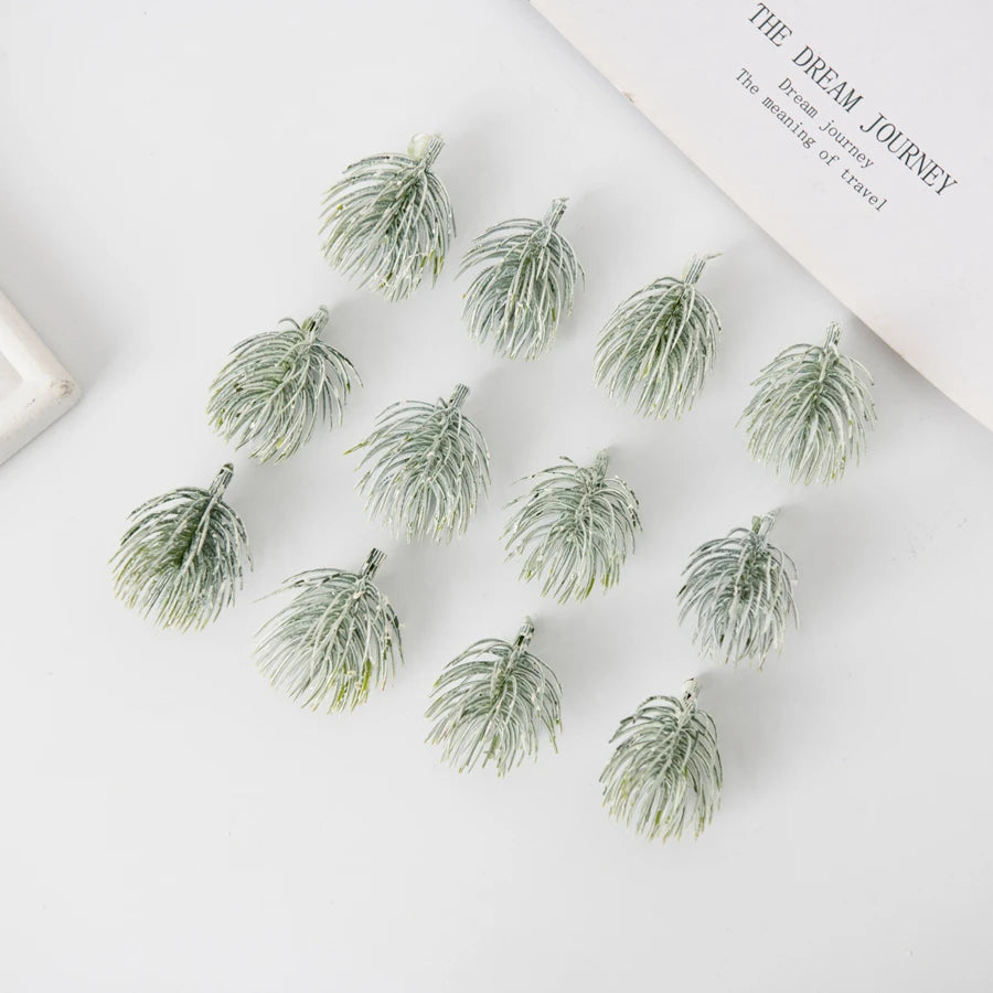 50PCS Artificial Plants Diy Gifts Box Christmas Decorations for Home Wedding Party Lavender Pinecone Fake Plastic Glass Flowers