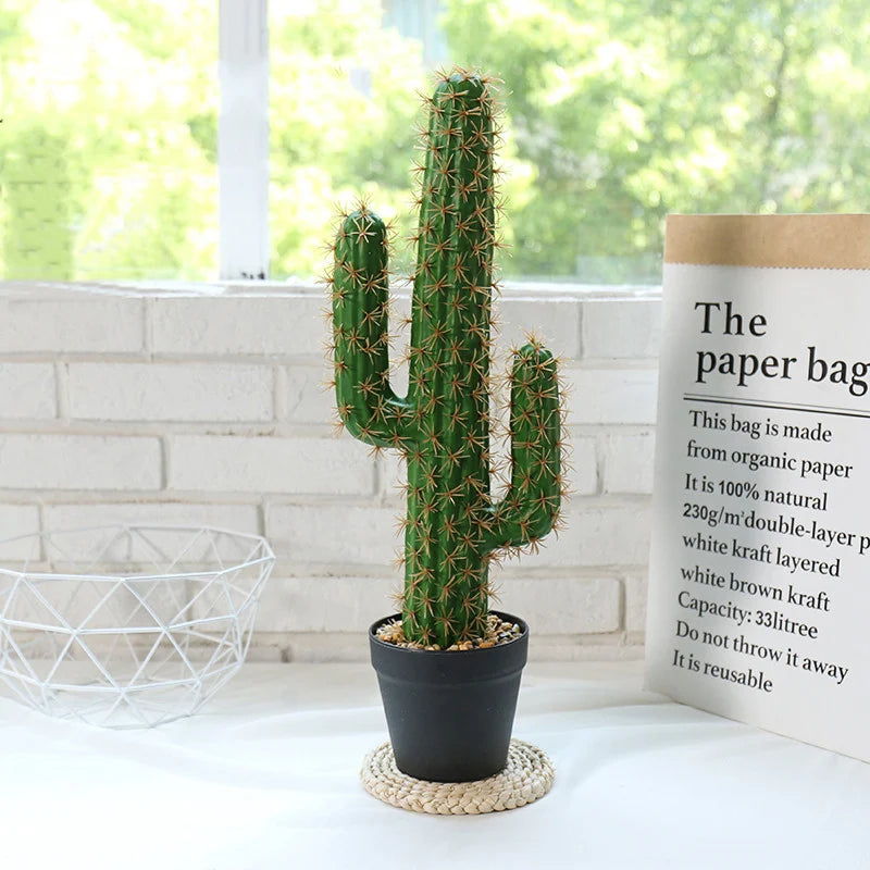 30/43cm Tropical Plants Large Artificial Cactus Tree Indoor Fake Succulent Plant Branch Plastic Desert Thorn Ball For Home Decor