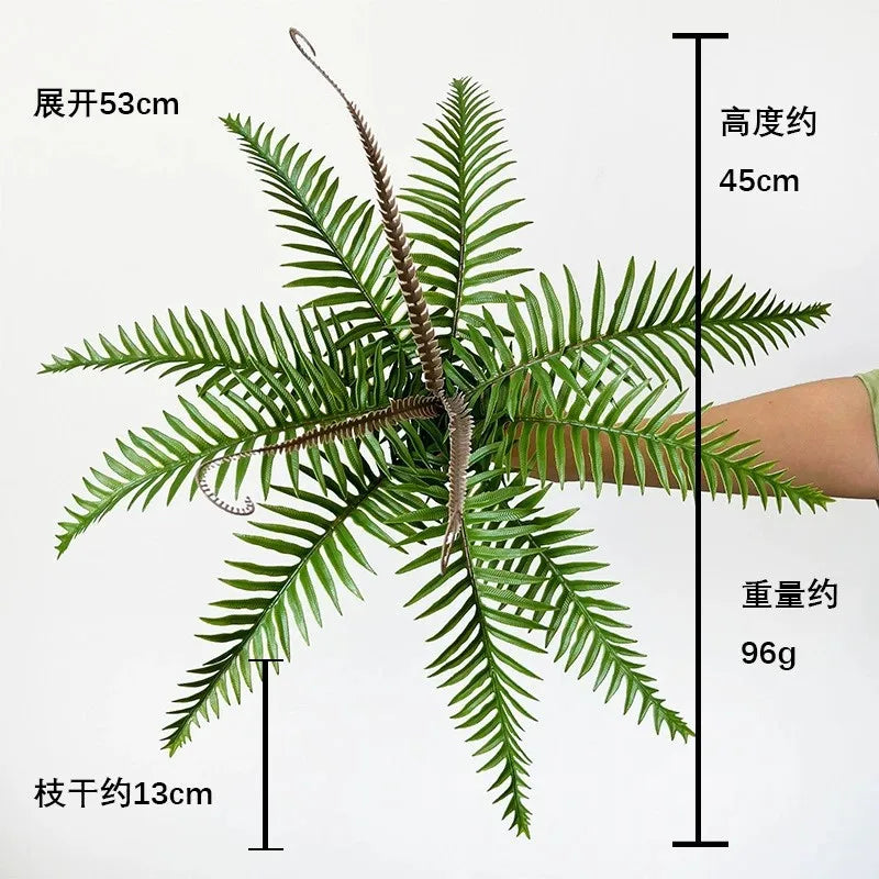 Large Bouquet Simulation Plants Soft Greenery Simulation Fern Plant Wall with Material Persian Grass Fake Plants Home Decor