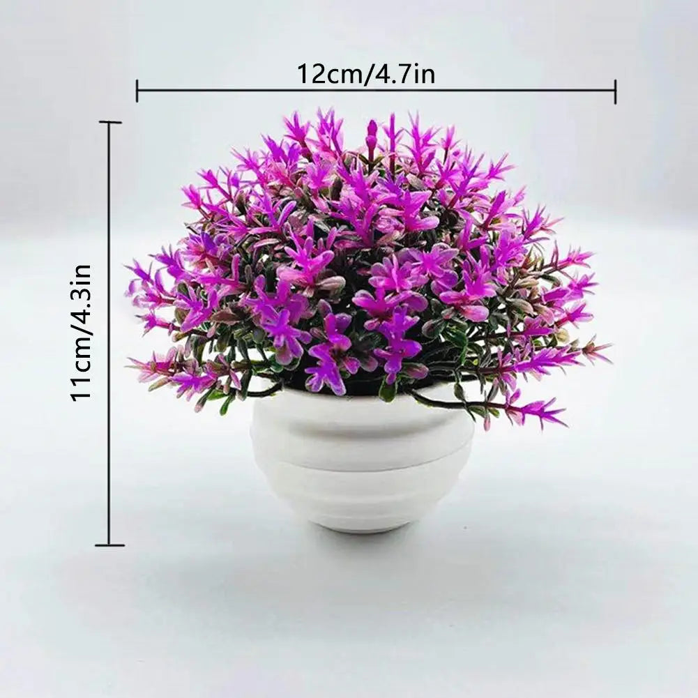 Artificial Plant Bonsai Desktop Small Face Plant Flower Pot Kitchen Bedroom Office Tabletop Decoration Potted Flower Ornament