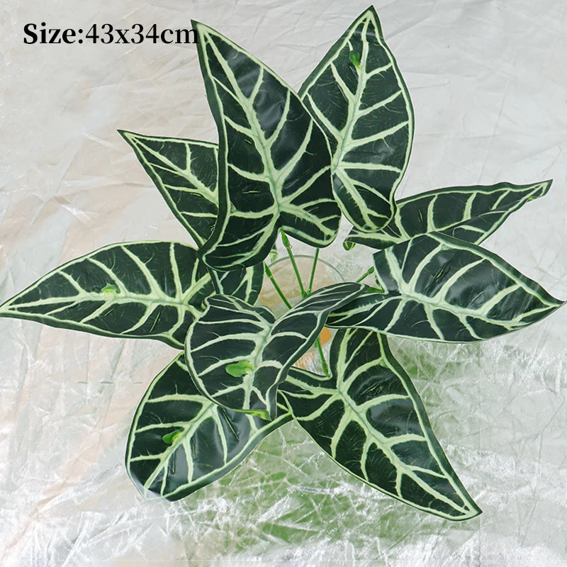 Artificial Fern plants wall decoration leaf accessories turtle back leaf Persian green plant wall accessories home decoration
