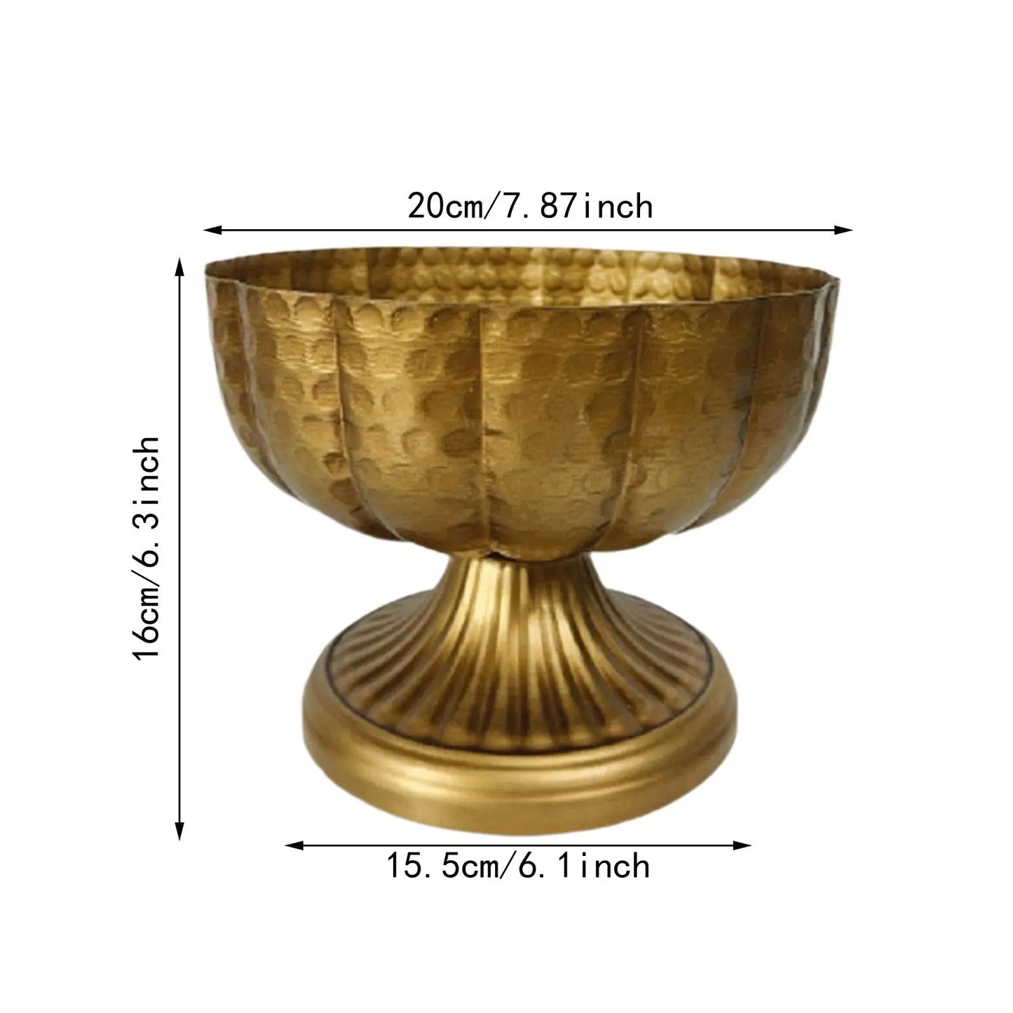 French Urn Planter Photography Props Traditional Plant Vase Iron Basin Flower Planter for Cafe Indoor Office Living Room Home