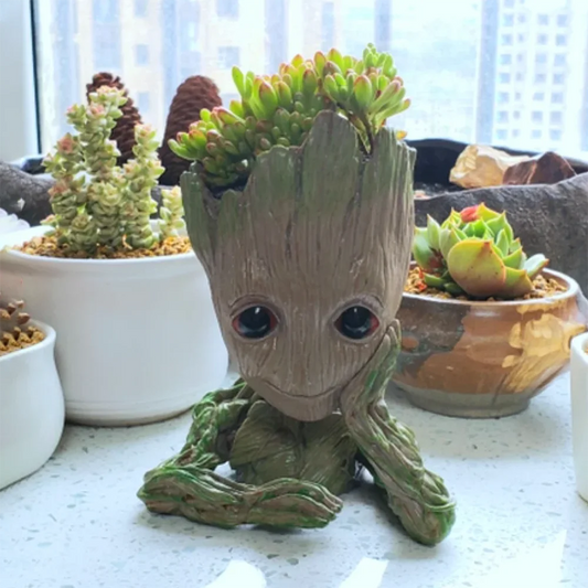 Groot Vases For Flowers Home Decoration Pots Planters Anime Figurines Home Decoration Accessories Office Storage Pen Case