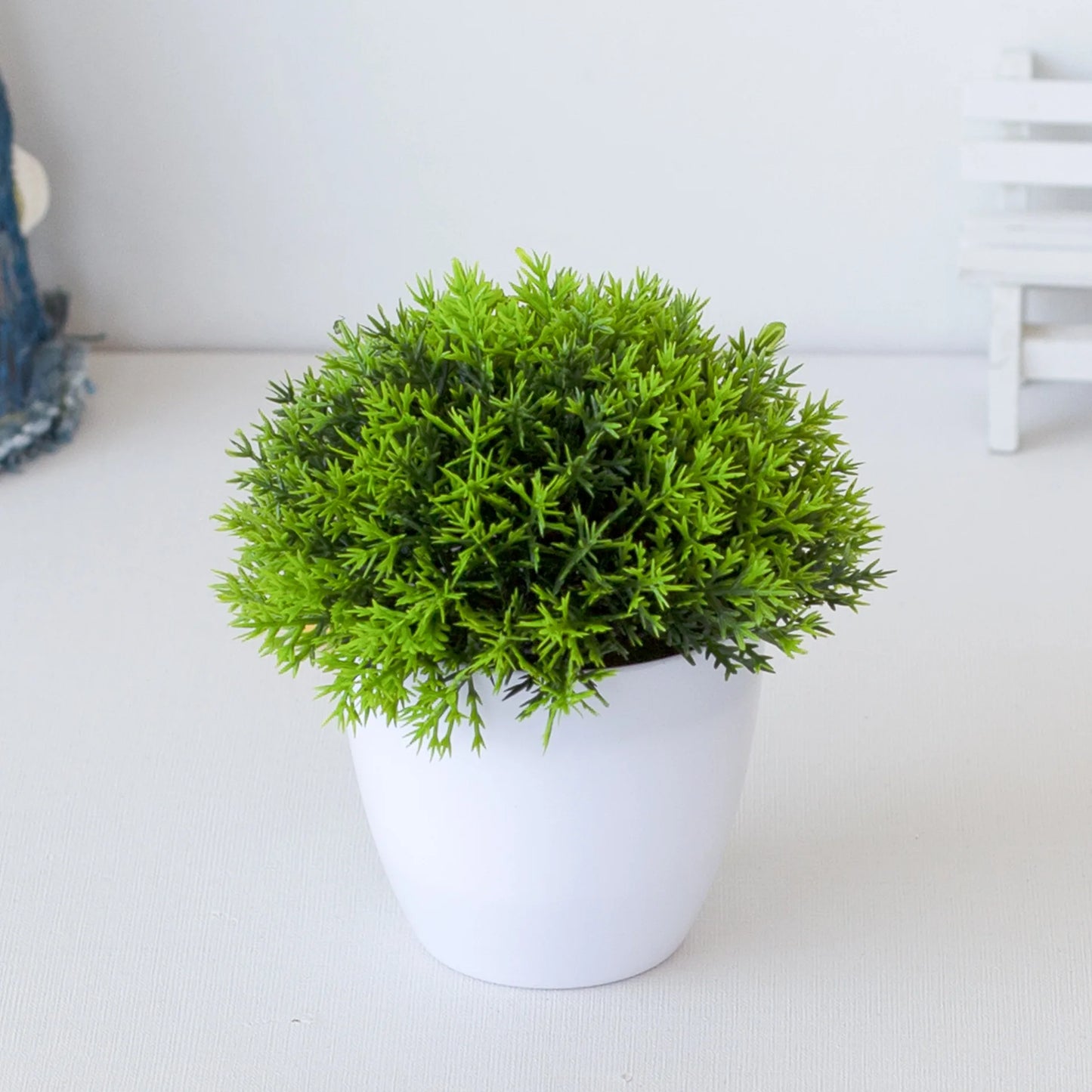 1pcs Green Plant Potted Plant Simulation Green Grass Ball Home Living Room Balcony Office Holiday Party Decor Photography Props