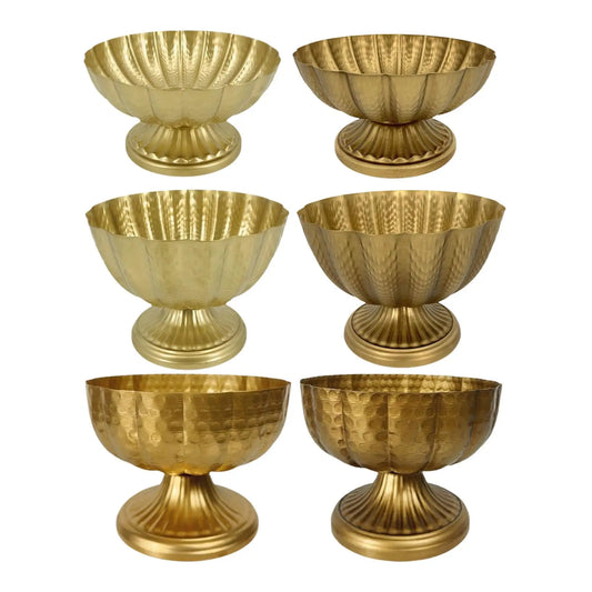 French Urn Planter Photography Props Traditional Plant Vase Iron Basin Flower Planter for Cafe Indoor Office Living Room Home