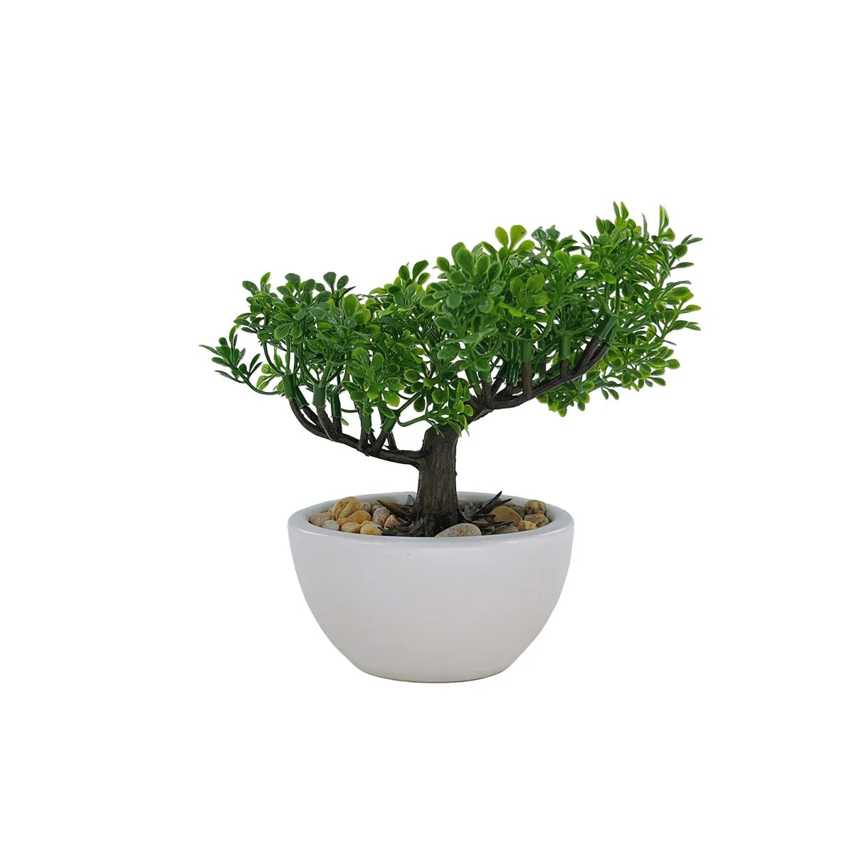 HXGYZP Bonsai Tree Artificial Plants Cypress Pine Tree With White Ceramic Pot Home Decor Indoor Office Desktop Plant Ornaments