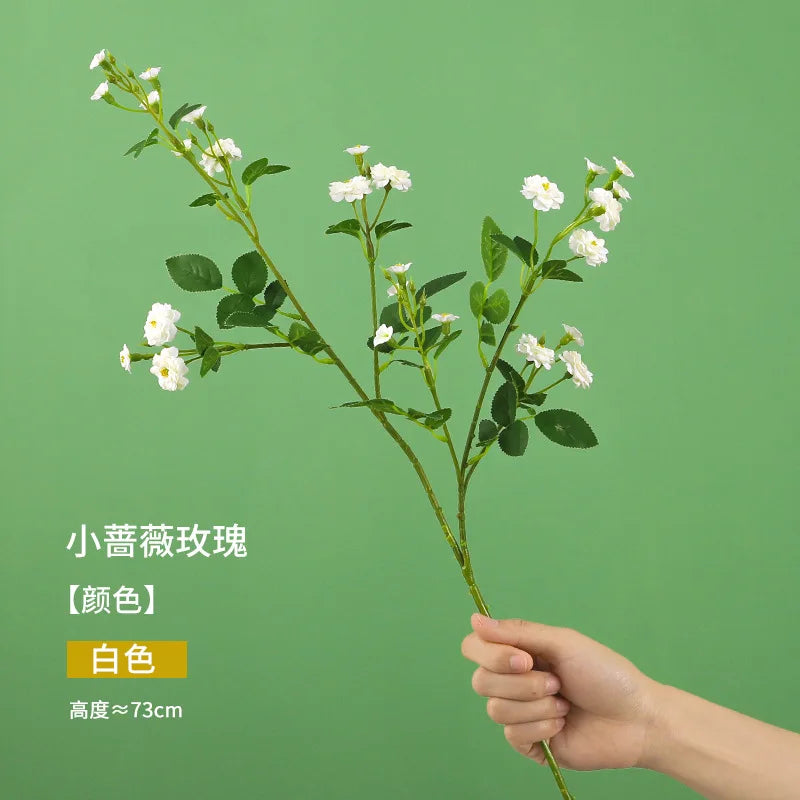 2/6/12pcs 73cm Simulated Small Rose Flower Multi Head Simulated Rose Flowers Artificial Bouquet Wedding Decoration Fake Flower