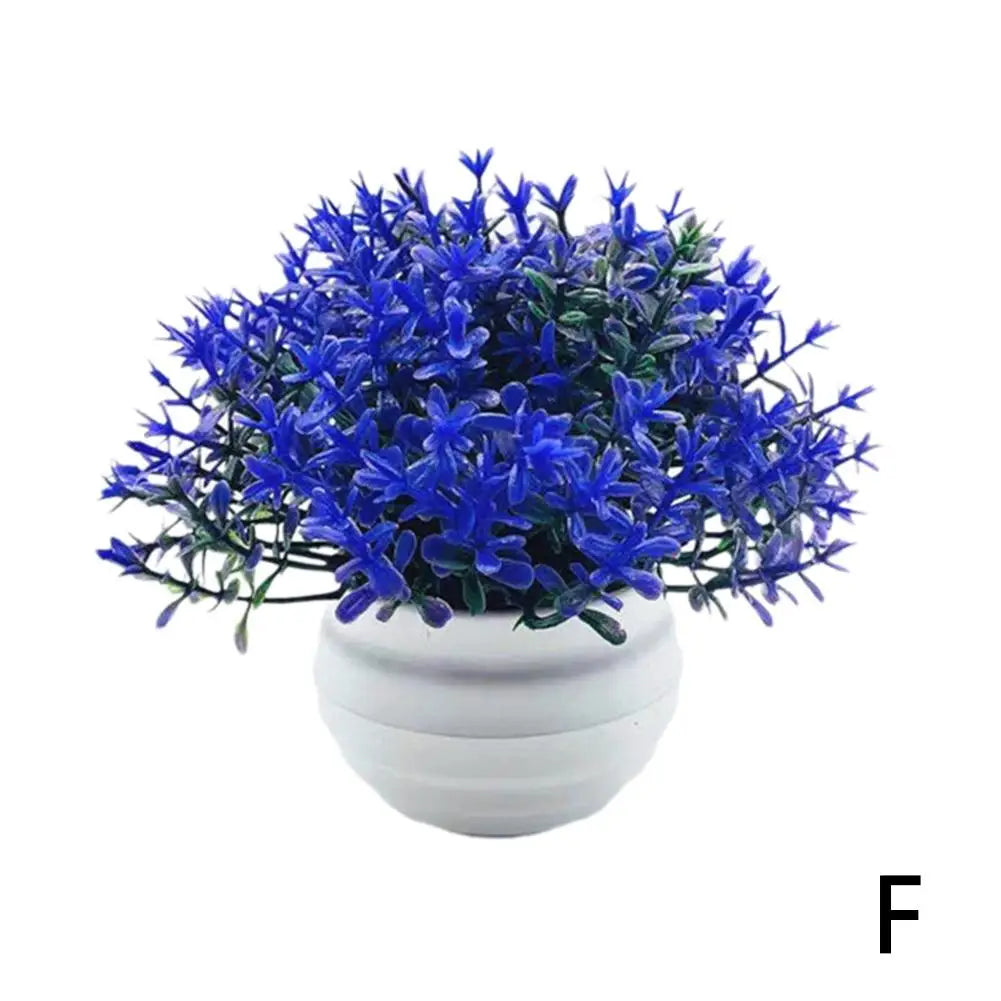 Artificial Plant Bonsai Desktop Small Face Plant Flower Pot Kitchen Bedroom Office Tabletop Decoration Potted Flower Ornament