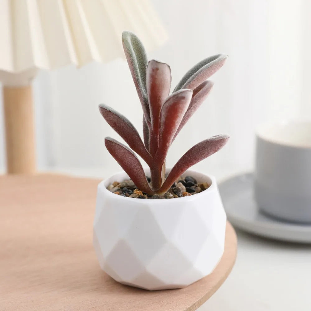 Soft Glue Artificial Plant EVA Green Faux Copper Coin Grass Garden Decoration Home Office Succulent Plants Leaves Home Office