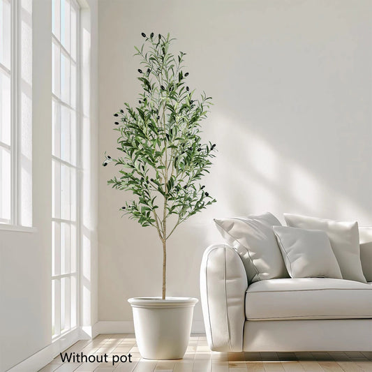 110-200CM Artificial Olive Plant tree High Branch Faux plant Plastic Leaf Ornament indoor Artificial Plant for Home Office Decor