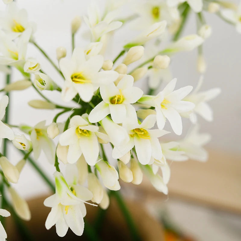 Kahaul Luxury African Agapanthus Branch Artificial Flowers Babysbreath Home Christmas Table Decor Room Photo Props Accessories