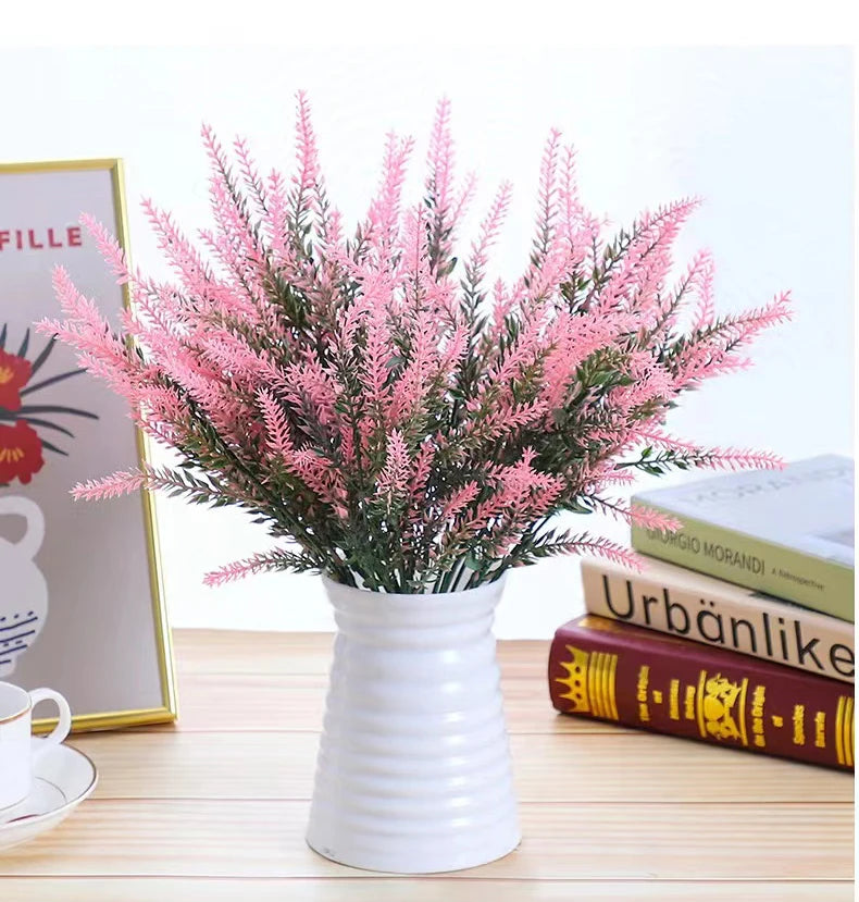 Provence Lavender Plastic Artificial Flowers False Plants Wedding Home Outdoor Garden Decoration Table Decoration