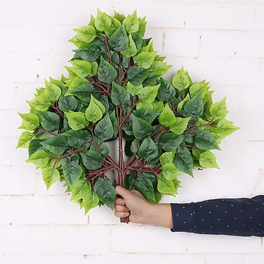 12pcs/Lot Artificial Leaf Fake Flower Decoration Home Wedding Party Scene layout DIY Simulation Plant Ficus Leaves Decor Acces
