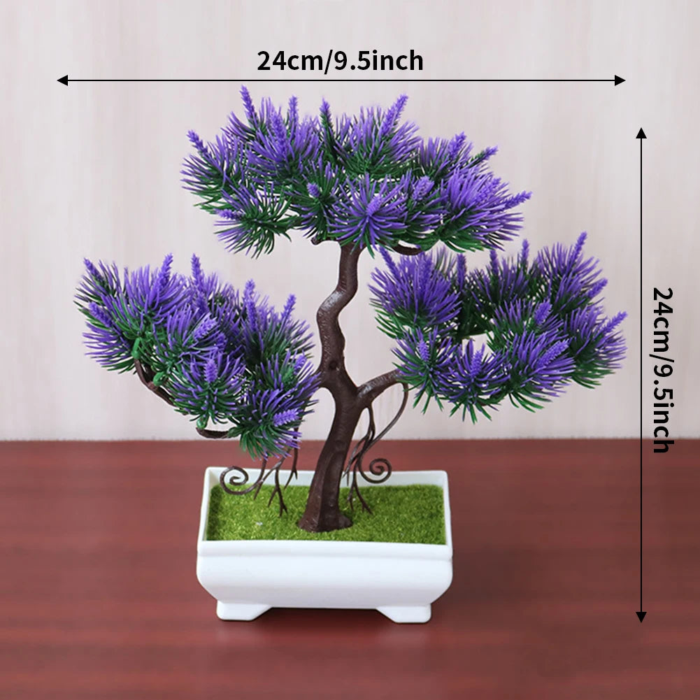 Bonsai Small Tree Pot Artificial Plants Fake Plant Flowers Potted Ornaments for Home Room Table Decoration Hotel Garden Decor