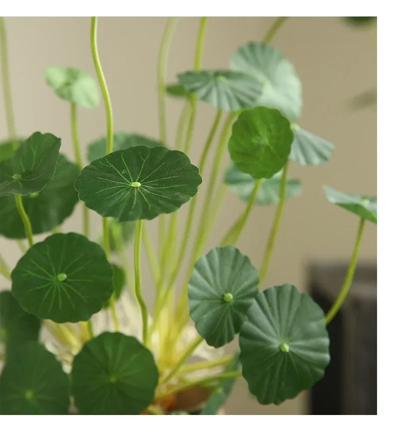 Artificial Lotus Plants Eucalyptus Leaves Plastic Tree Fake Plants Real Touch Copper Leafs For Home Office Decor