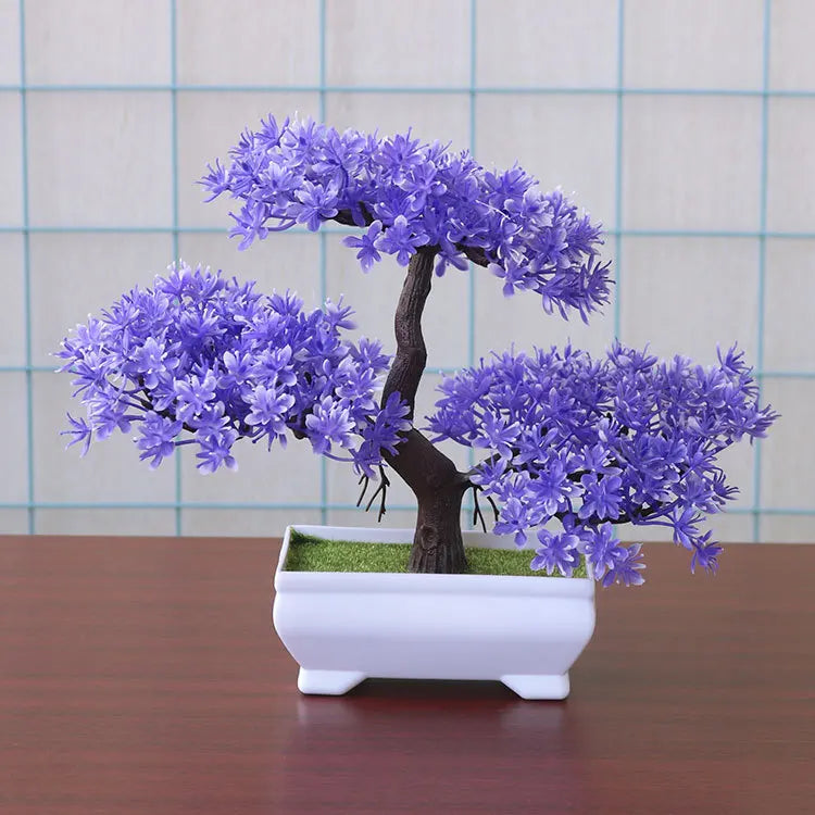 Bonsai Small Tree Pot Artificial Plants Fake Plant Flowers Potted Ornaments for Home Room Table Decoration Hotel Garden Decor