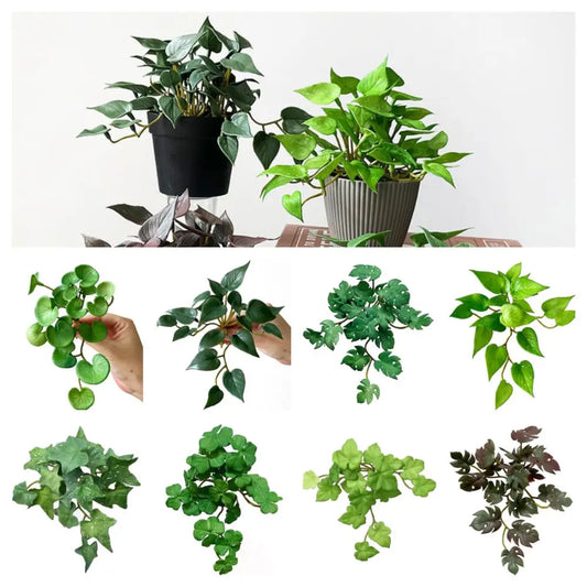 Soft Glue Artificial Plant EVA Green Faux Copper Coin Grass Garden Decoration Home Office Succulent Plants Leaves Home Office