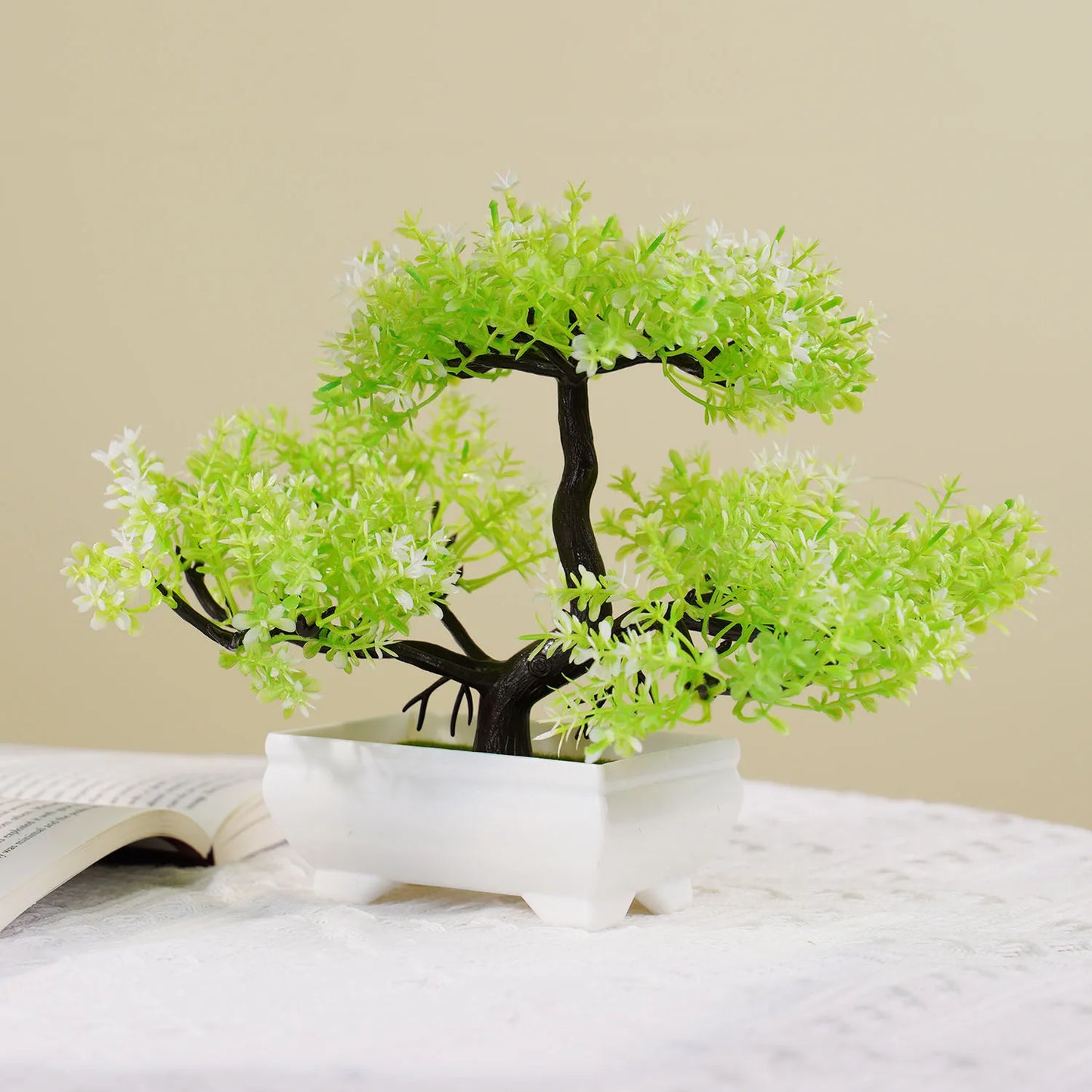 Artificial Plants Bonsai Small Tree Simulation Pot Plants Fake Flowers Table Potted Ornaments for Hotel Garden Home Decor