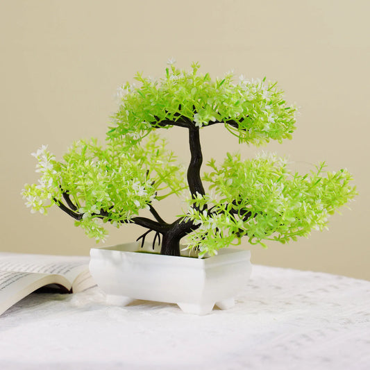 Artificial Plants Bonsai Small Tree Simulation Pot Plants Fake Flowers Table Potted Ornaments for Hotel Garden Home Decor