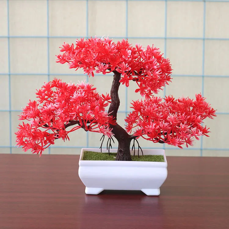 Bonsai Small Tree Pot Artificial Plants Fake Plant Flowers Potted Ornaments for Home Room Table Decoration Hotel Garden Decor