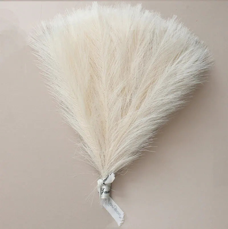 20pcs Artificial Pampas Grass Flower Bouquet For Home Wedding Decoration DIY Bedroom  Plant Flower Wall Vase Fake Plant Reed