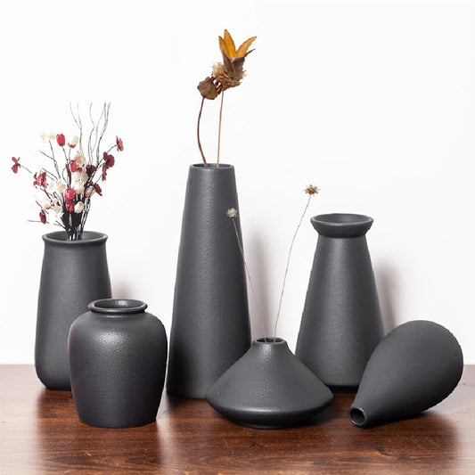 Japanese mini vase, desktop dry flower planter, ceramic hydroponic decoration ornament