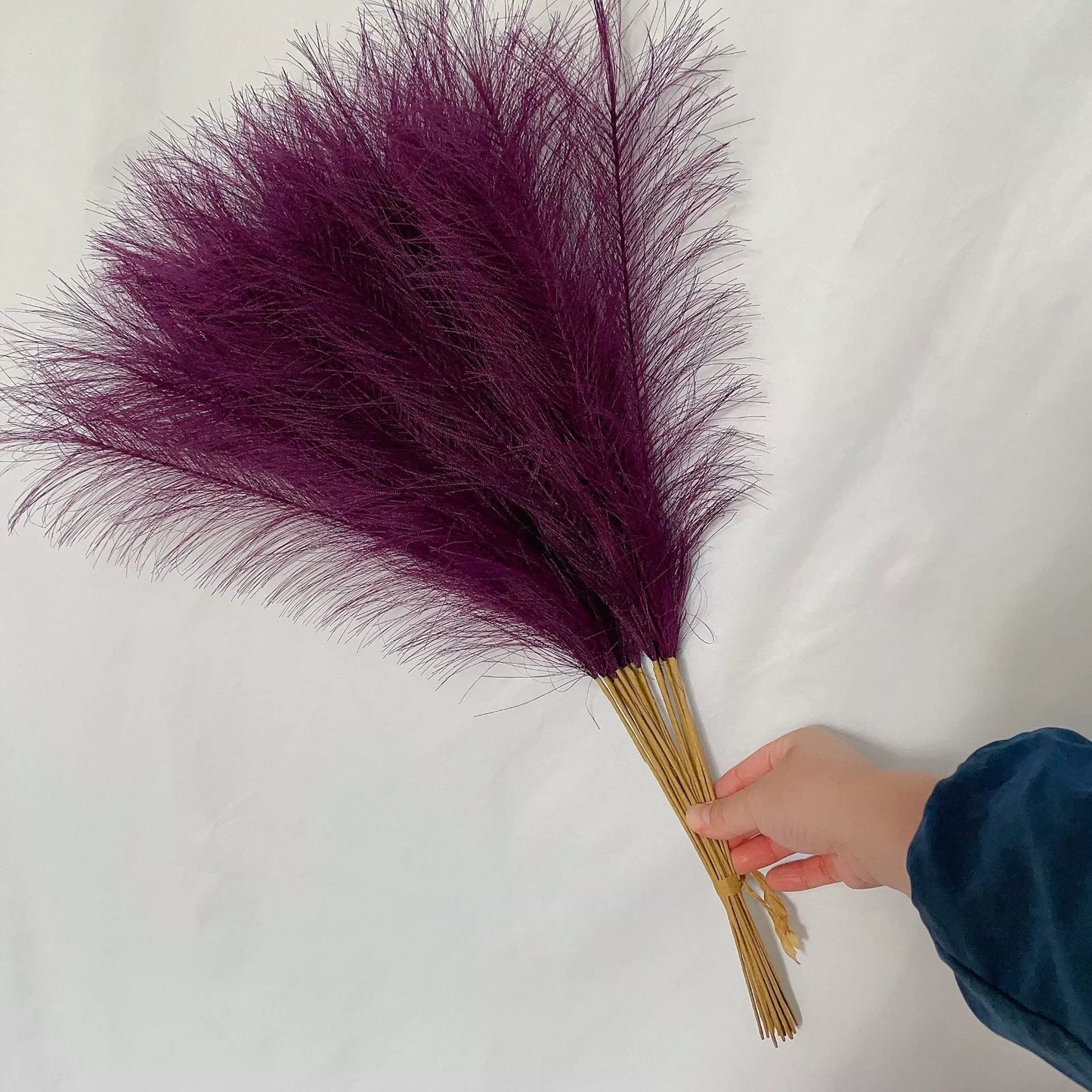 55cm  10pcs Artificial Grass Flower Bouquet for Home Wedding Decoration DIY Party Bedroom Fake Plant Flowers Vase Decor Reed