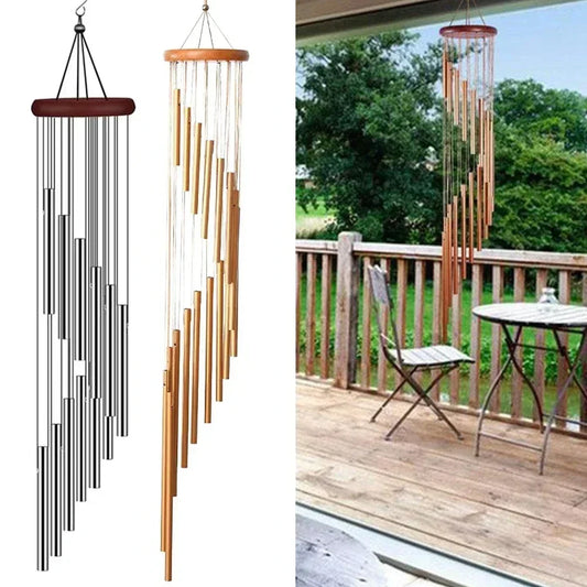 Handcrafted Aluminum Wind Chimes Beautiful For Outside Gold/silver Bells Home Patio Garden Wedding Party Memorial Decor Gifts