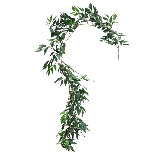 170CM Willow Leaf Vine Vine Artificial Plant Wedding Arrangement Home Decoration Wall Hanging Ceiling Plant Wall