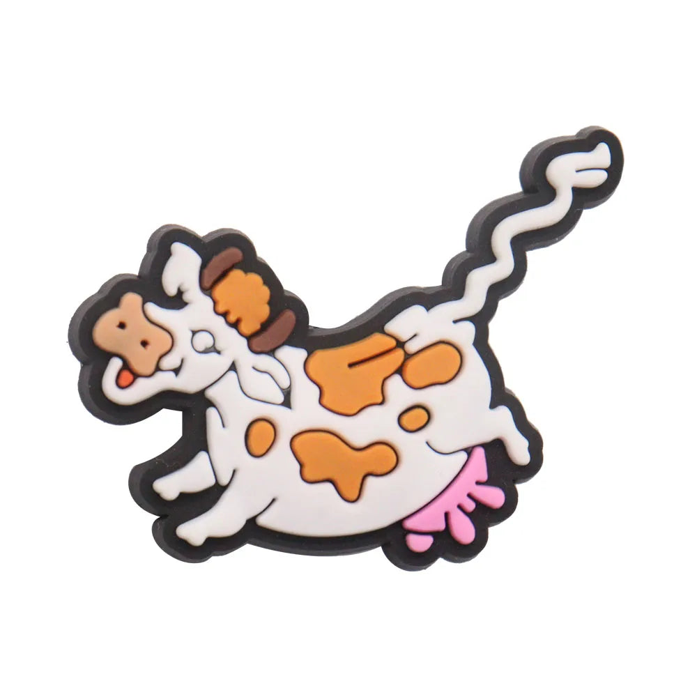 1-18PCS Cartoon Animal Panda Bamboo PVC Shoe Charms Buckle Clog Sandals Decoration Garden Shoes Button Accessories Children Gift
