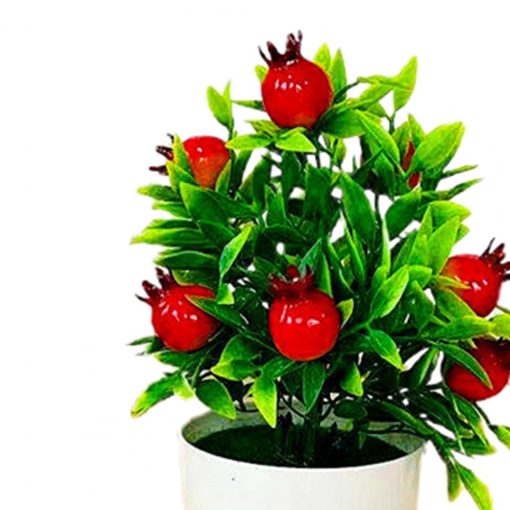 Artificial Fruit Bonsai Landscaping Artificial Fruit Bonsai Orange Pomegranate Fruit Tree Garden Decoration Fake Plant Flower