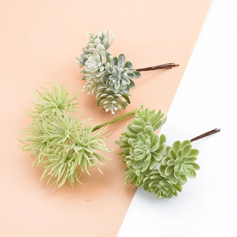 Artificial Plants for Home Wedding Decoration Silk Flowers for Scrapbooking Fake Plastic Decorative Christmas Wreat