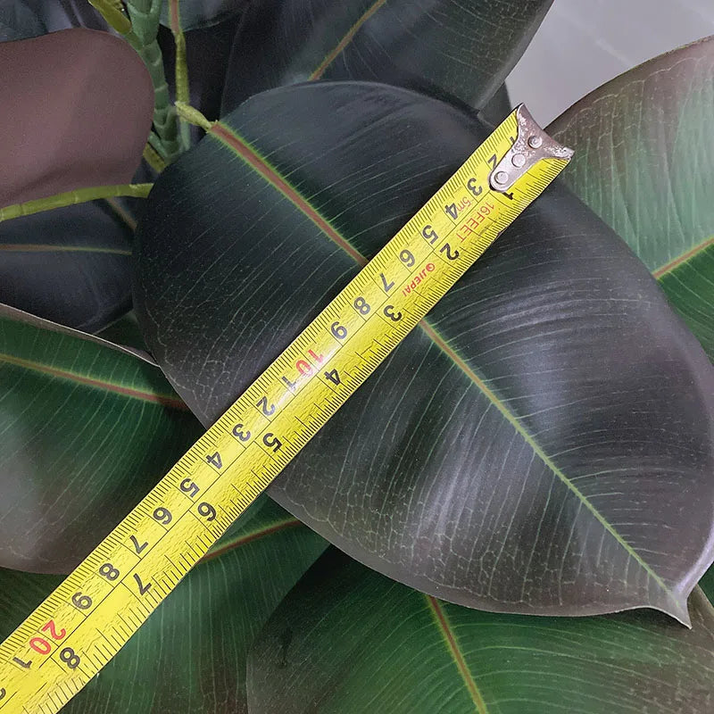 13-70in Large Ficus Tree Artificial Rubber Tree Plastic Banyan Plants Real Touch Banyan Leaves For Home Garden Shop Office Decor