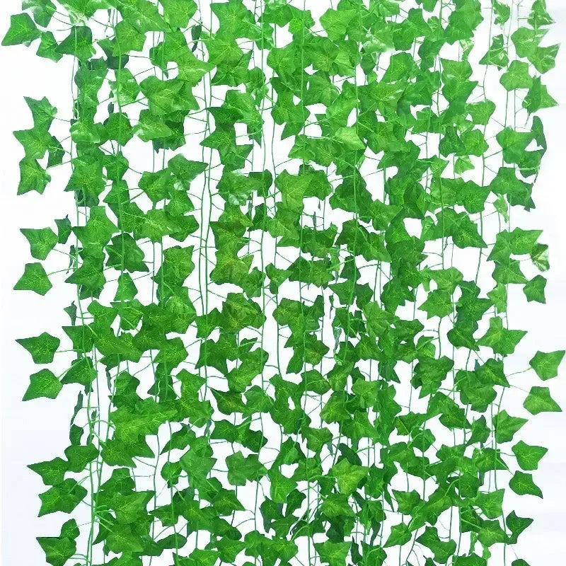 24/2M Artificial Ivy Greenery Leaves Fake Vine Plants Leaf DIY Home Green Decoration Wedding Party Wall Hanging Foliage Supplies