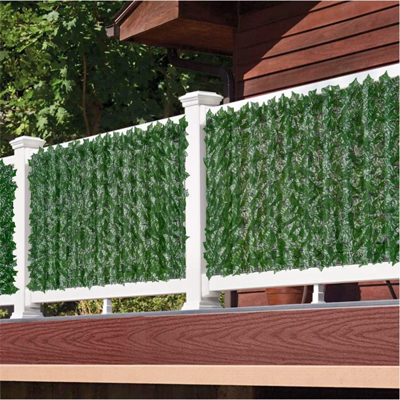 100X300cm Artificial Ivy Fence Plant Grass Wall Panel Faux Green Leaf Hedge Privacy  Screen Outdoor Home Garden Balcony Decor