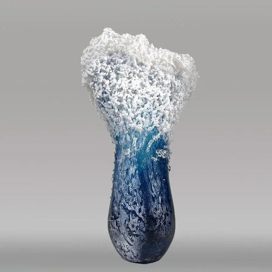 Sea Spray Vase Resin Crafts, Sea Spray Vase Decoration Ocean-themed Blue Home Decoration