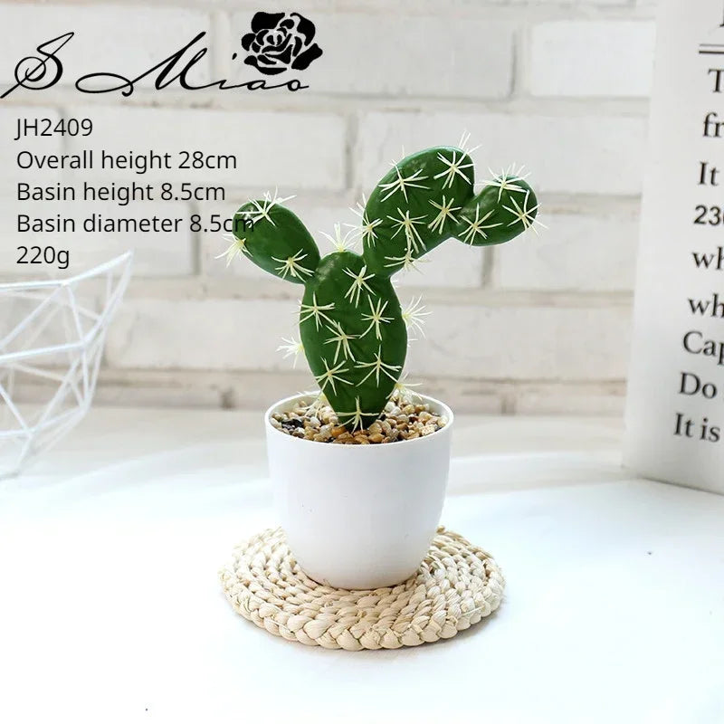 Tropical Plants Large Artificial Cactus Tree Indoor Fake Succulent Plant Branch Plastic Desert Thorn Ball For Home Decoration