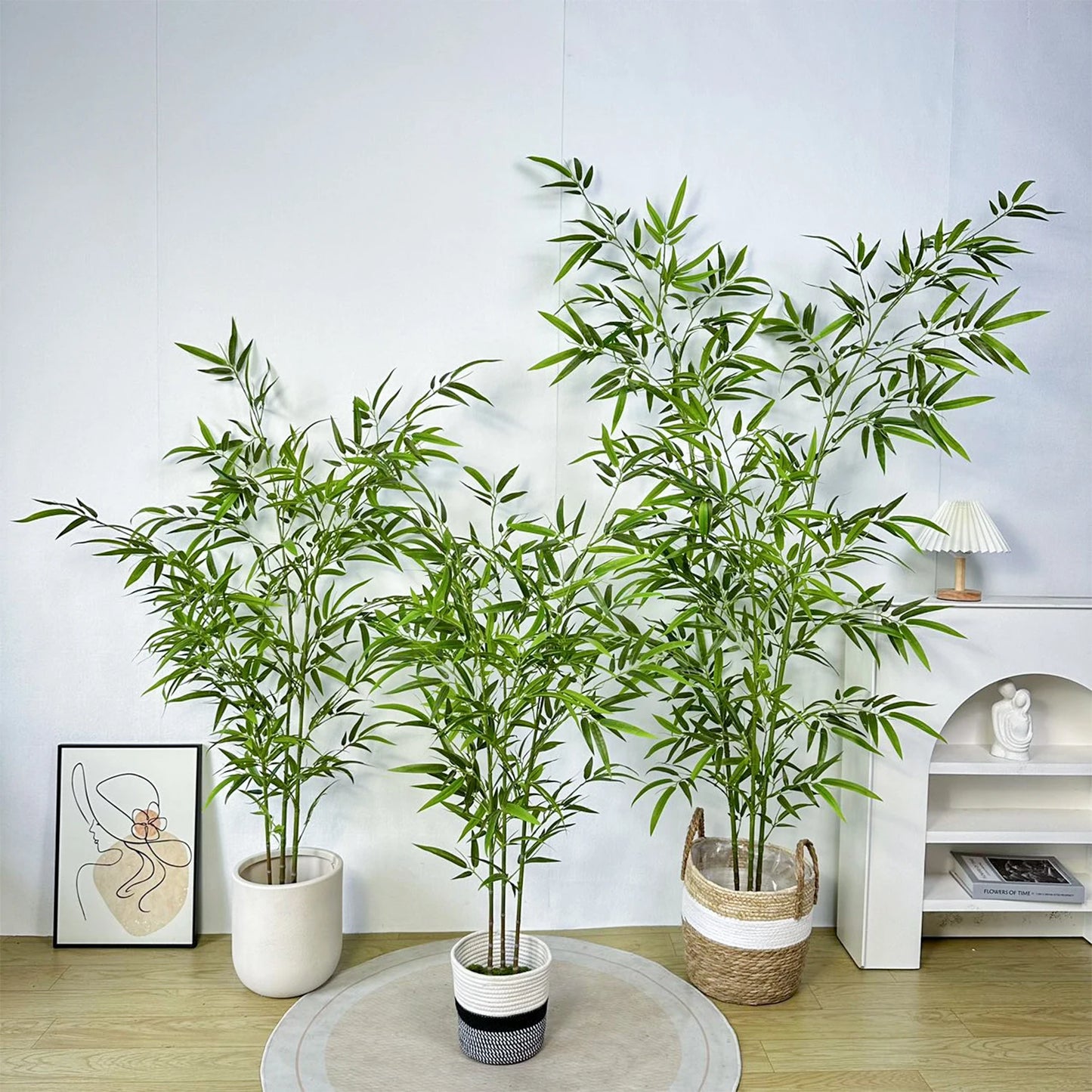 130-210CM Artificial Green Bamboo Branch Fake plant realistic faux plant for Wedding Home Hotel Office Party Decoration ornament