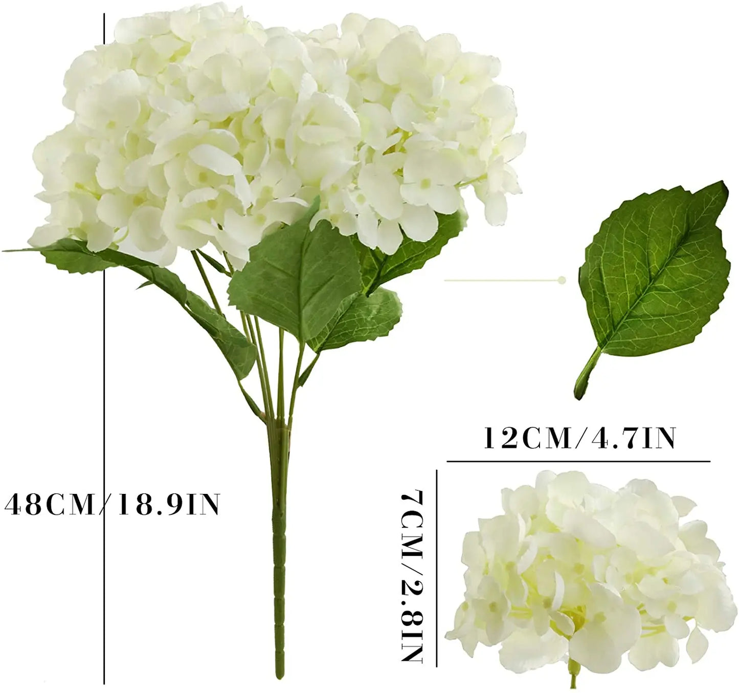 Hydrangea Silk Flowers Pink Hydrangea Artificial Flowers Fake Bouquet Flower Arrangements for Home Wedding Centerpieces Decor