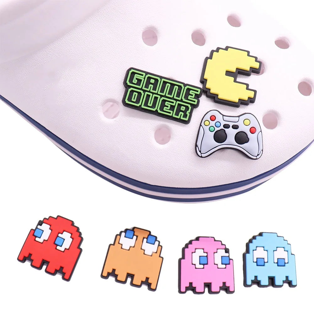 1Pcs Garden Shoe Accessories Cartoon Game Cute Little Monster PVC Shoes Charms Sandals Ornaments For Boys Girls Party Present