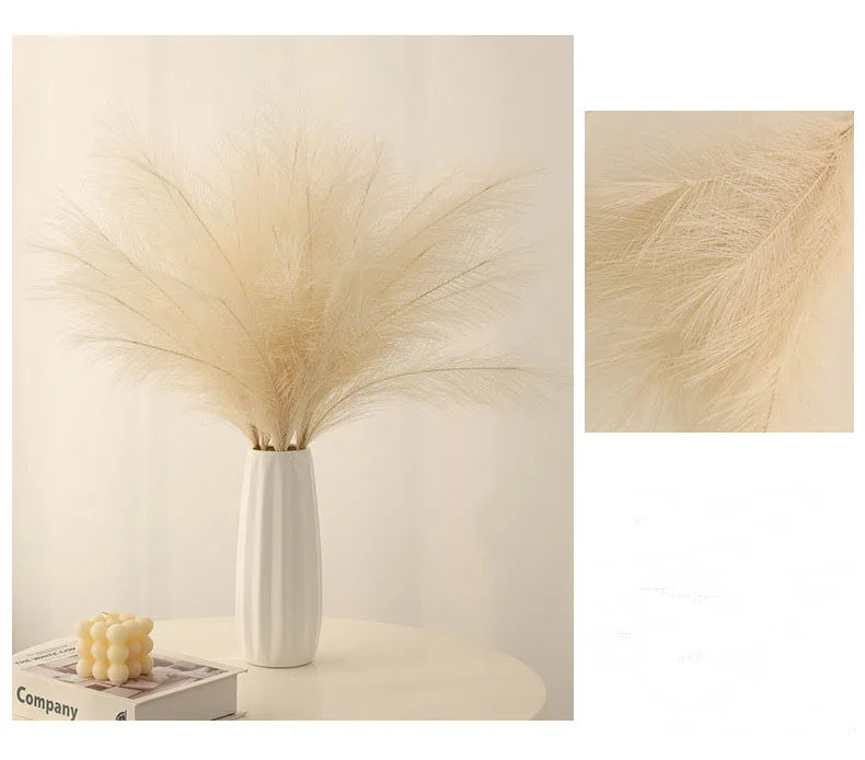 42cm Artificial Phragmites Pampas Grass Artificial Flowers 1/5/10/30pcs Home Decor Bedroom Room Decor Home Party Decoration